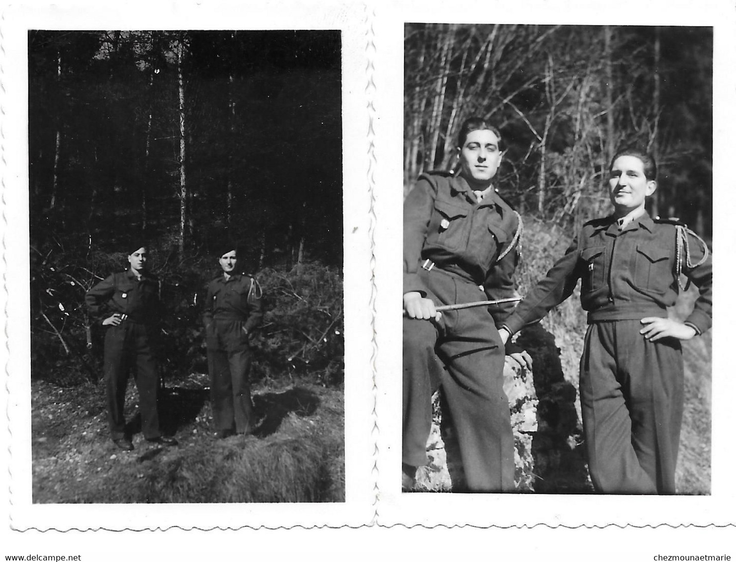 1948 IMMENDINGEN (ALLEMAGNE) - LOT DE 2 PHOTOS MILITAIRES - Guerra, Militari