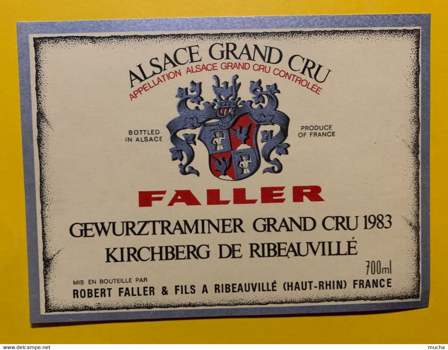 17935 - Gewurztraminer Grand Cru 1983 Kirchberg De Ribeauvillé  Robert Faller Ribeauvillé - Gewurztraminer