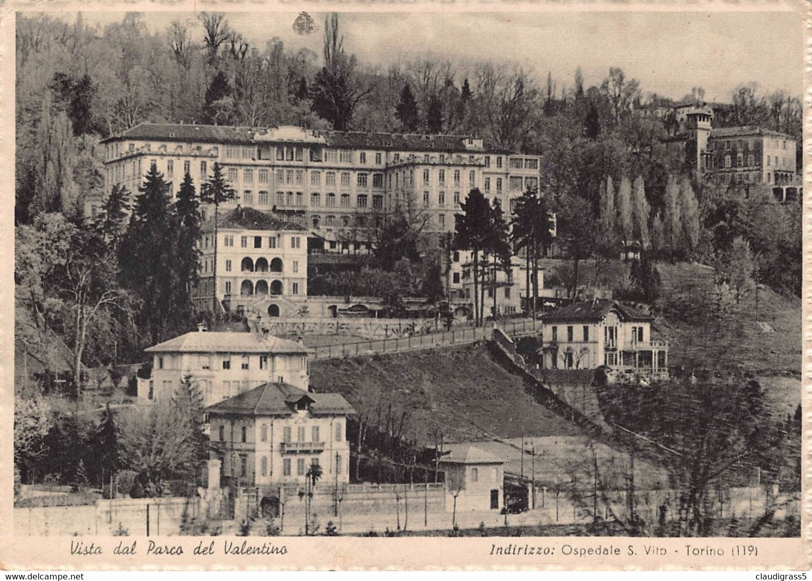 1833"TORINO-OSPEDALE M.SAN GIOVANNI B.SEZ S.VITO" 1940 XVIII CARTOLINA ORIGINALE - Santé & Hôpitaux