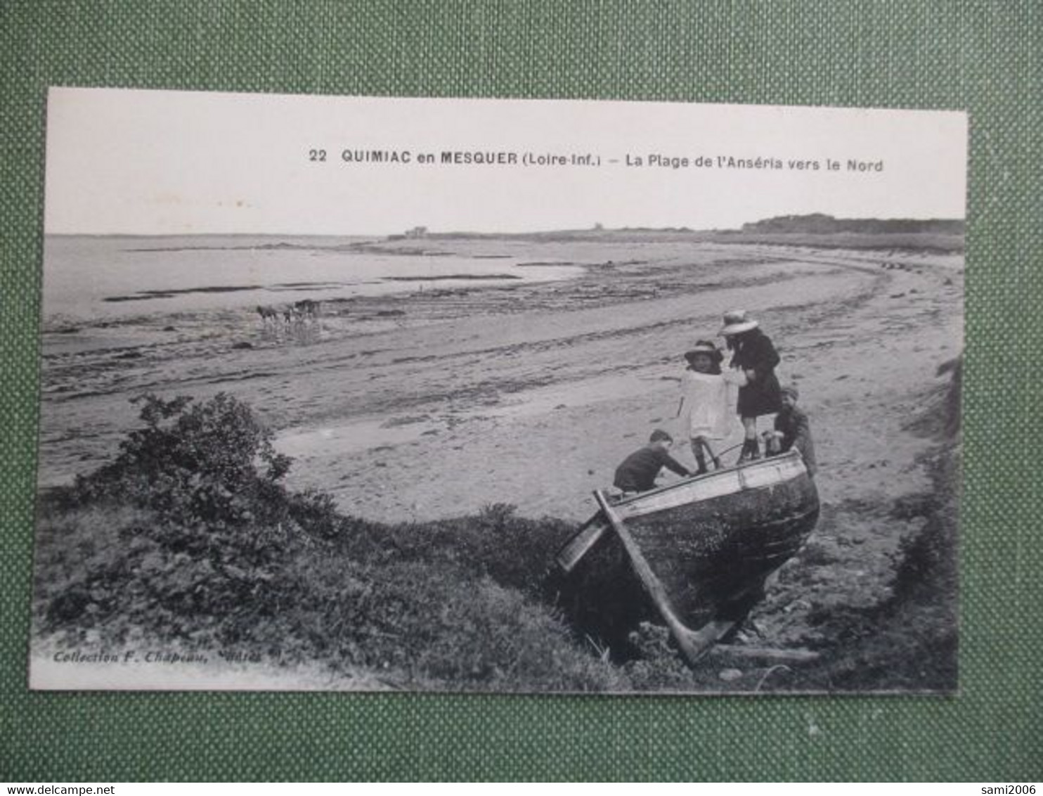 44 QUIMIAC EN MESQUER  LA PLAGE DE L'ANSERIA VERS LE NORD BARQUE ENFANTS - Mesquer Quimiac