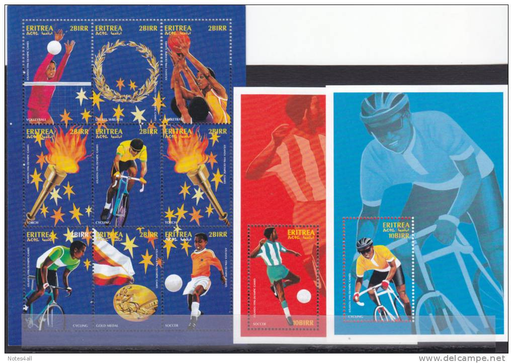 Stamps ERITREA 1996 SC 271-273 ATLANTA USA OLYMPIC GAMES MNH SET ER#10 RAR LOOK - Erythrée