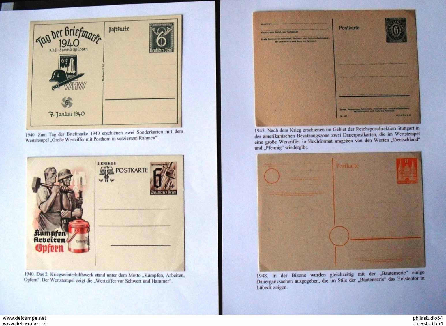 1931/1971, Sammlung Von 36 Ganzsachen, Deutsches Reich, Berlin Und BRD Mit Besseren - Otros & Sin Clasificación