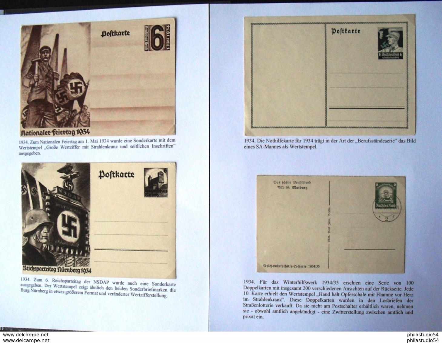 1931/1971, Sammlung von 36 Ganzsachen, Deutsches Reich, Berlin und BRD mit besseren