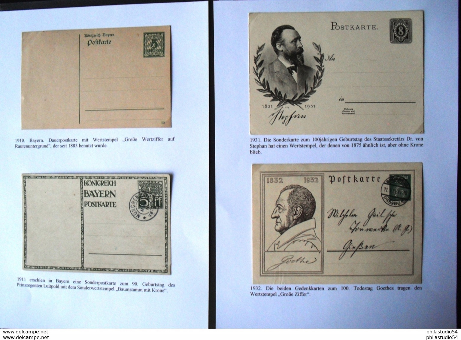 1931/1971, Sammlung von 36 Ganzsachen, Deutsches Reich, Berlin und BRD mit besseren