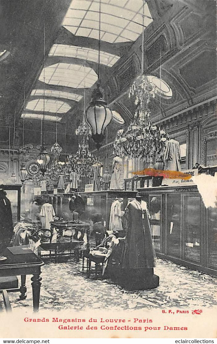 Paris       75     Commerce. Magasin Du Louvre Confection Pour Dames.---- Grattage Côté Verso   (Voir Scan) - Other & Unclassified