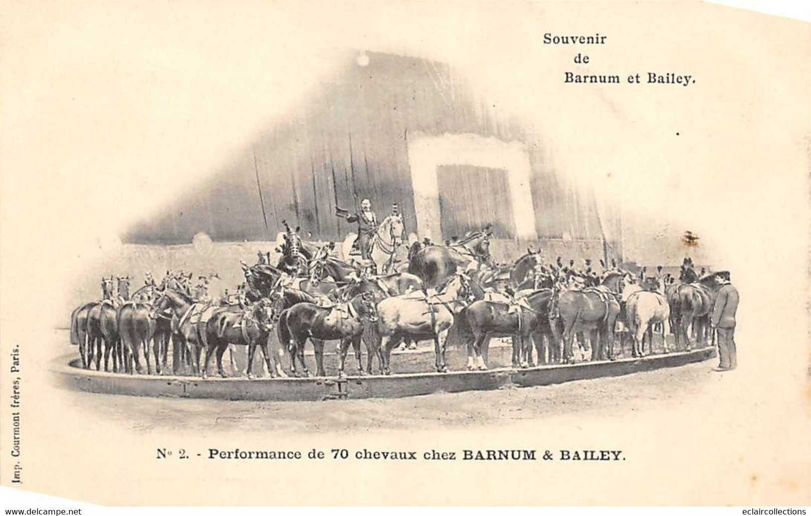 Thème   Cirque.    Barnum Et Bailey.     Performance De 70 Chevaux       (Voir Scan) - Zirkus