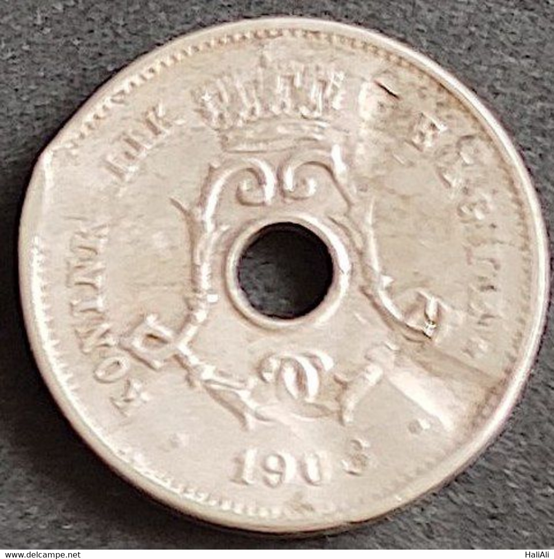 Coin Belgium Moeda Bélgica 1903 5 Centavos 1 - Ohne Zuordnung