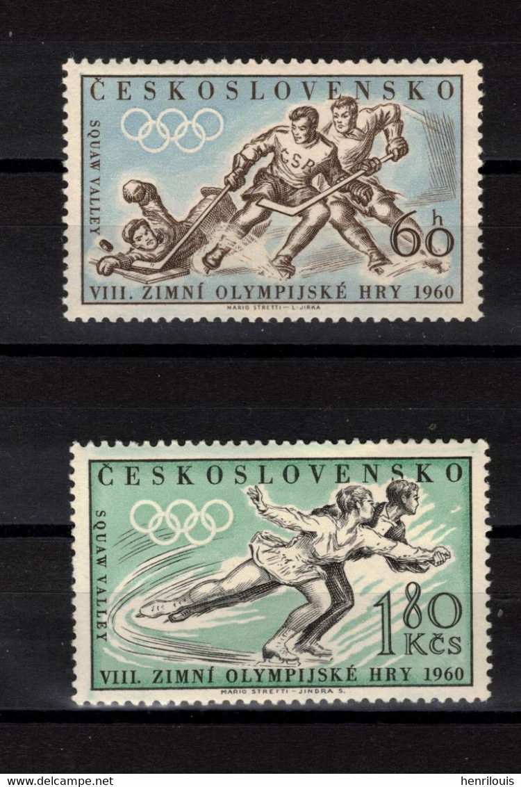 TCHCOSLOVAQUIE    Timbres Neufs  ** De 1960    ( Ref  4504 ) Sport - Jeux Olympiques D'hiver Squaw Valley - Sonstige & Ohne Zuordnung