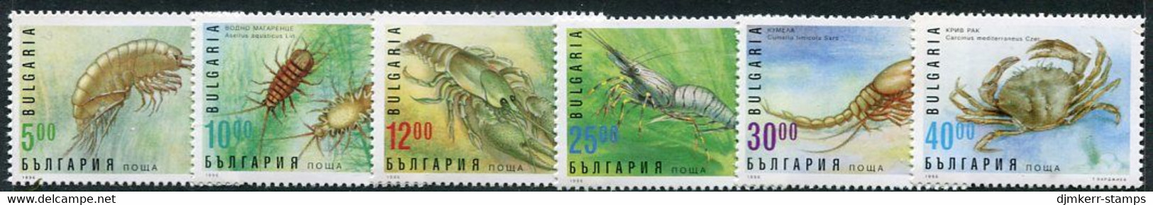 BULGARIA 1996 Crustaceans MNH / **.  Michel 4238-43 - Unused Stamps