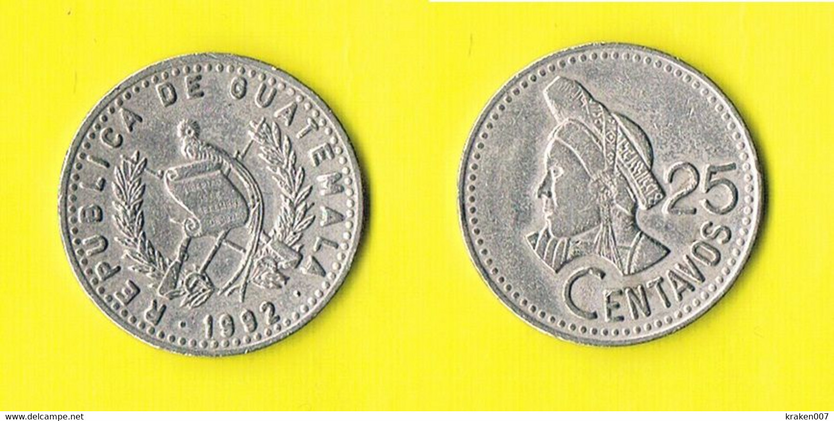 Guatemala - 25 Centavos-1992 - Guatemala