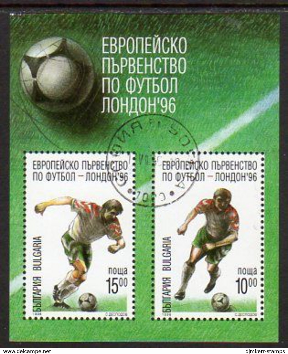 BULGARIA 1996 Euroepan Football Block Used.  Michel Block 230 - Gebruikt