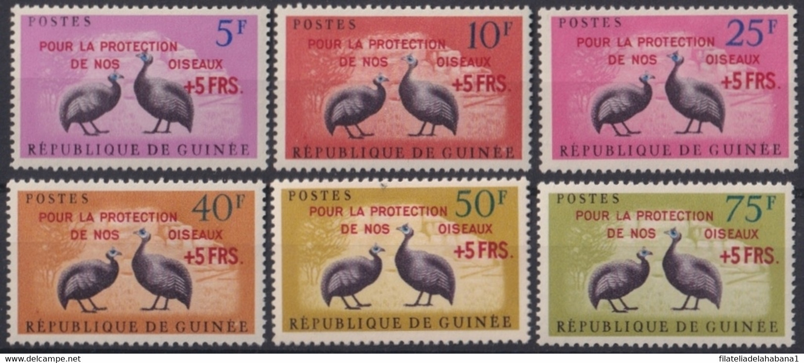 F-EX21863 GUINEE GUINEA MNH 1962 SURCHARGE OVERPRINT PIGEON BIRD AVES OISEAUX. - Pernice, Quaglie