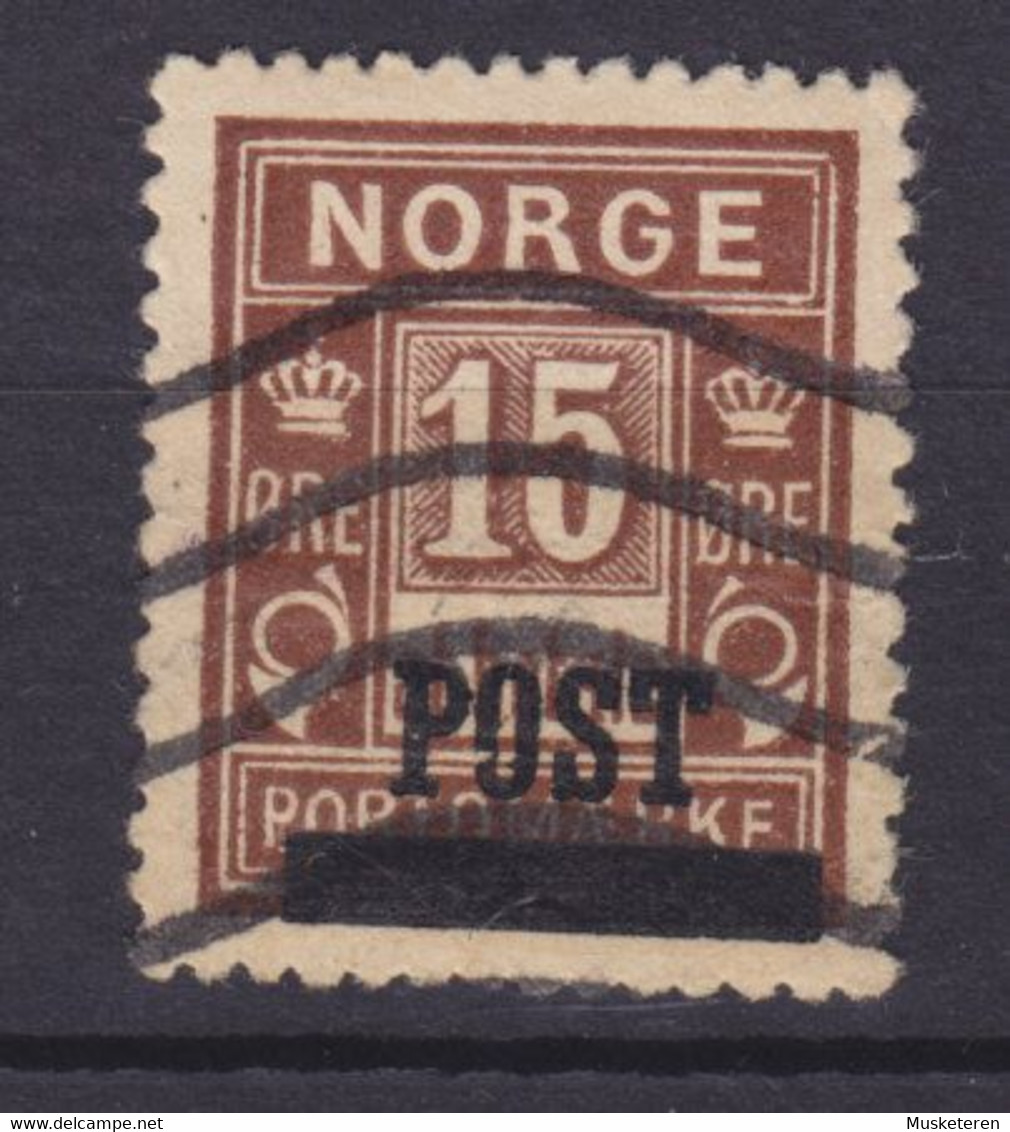 Norway 1929 Mi. 145    15 Ø Overprint Aufdruck 'POST' ERROR Variety 'Broken O In POST' - Plaatfouten En Curiosa