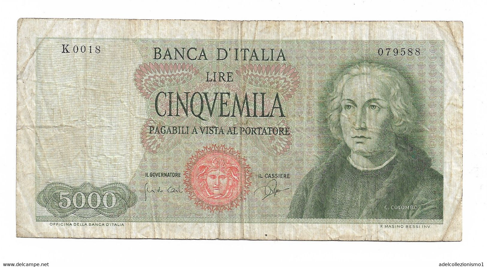 29649) 500 LIRE ITALIA ORNATA DI SPIGHE MEDUSA DECR 23 MARZO 1961- - 500 Lire