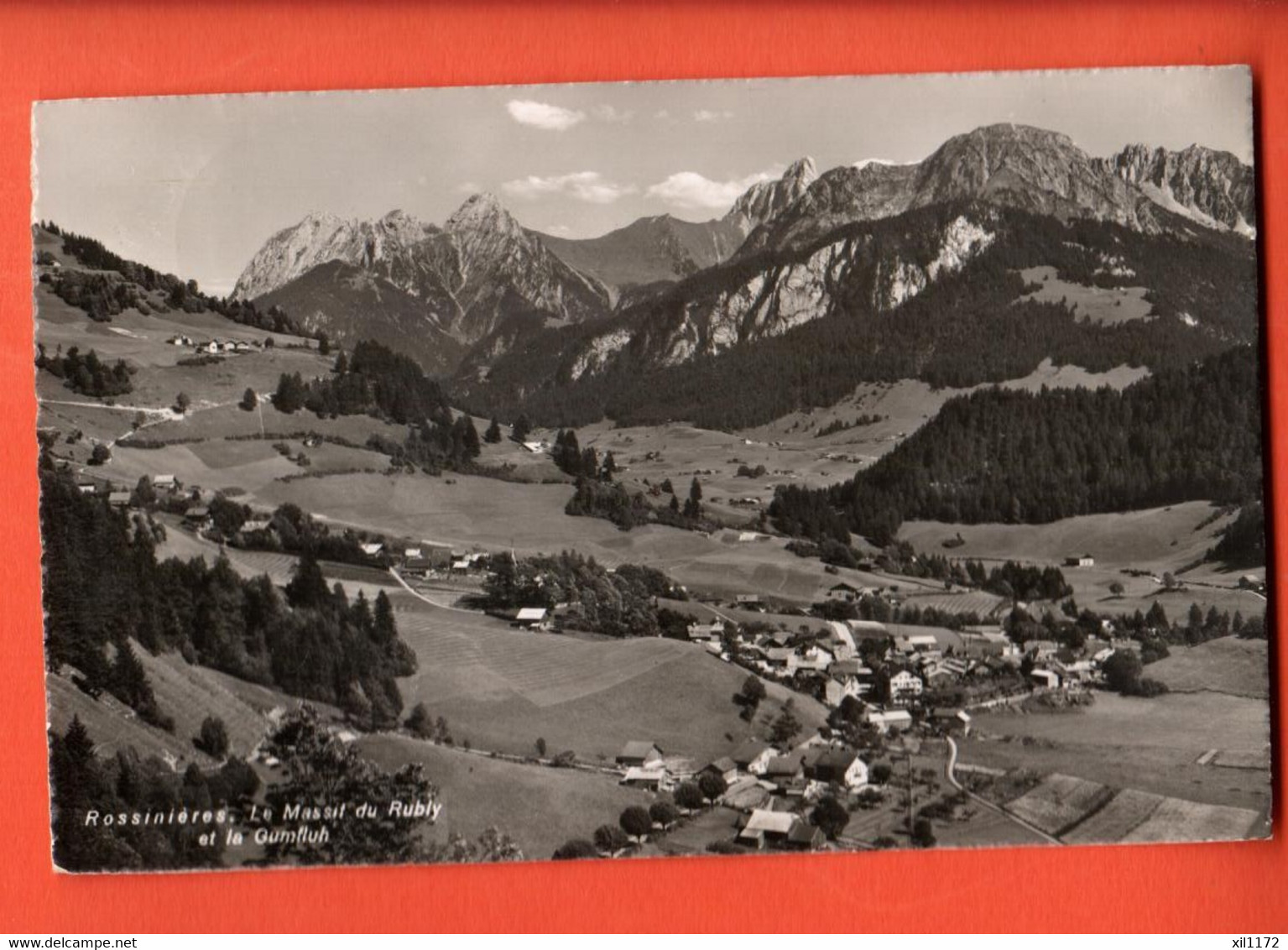 ZHB-04 Rossinières Pays D'en-Haut, Le Massif Du Rubly Et La Gumfluh. Circulé 1948  Deriaz 8689 - Rossinière