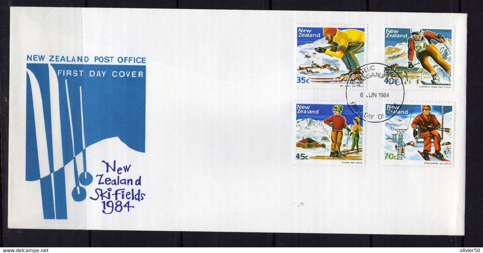 Nouvelle-Zelande (1984) - Enveloppe Premier Jour - Ski - - Cartas & Documentos