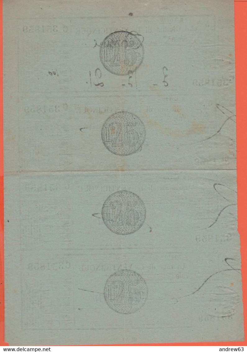 Lotto - 1947 - Giocata Di L. 100 - Ricevuta - Banco Di Firenze - Lottery Tickets