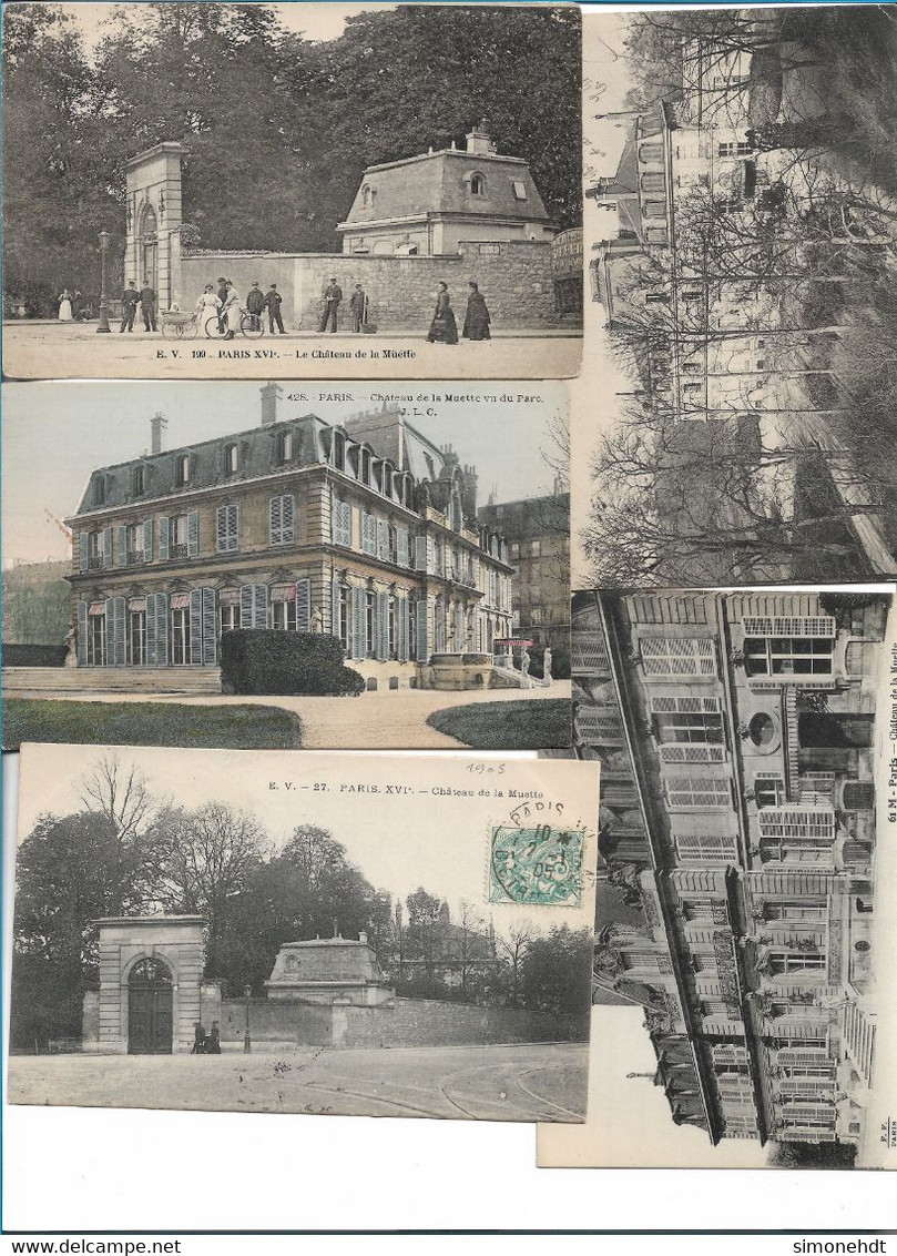 PARIS -  Chateau De La Muette - Lot De 5 CPA - District 16