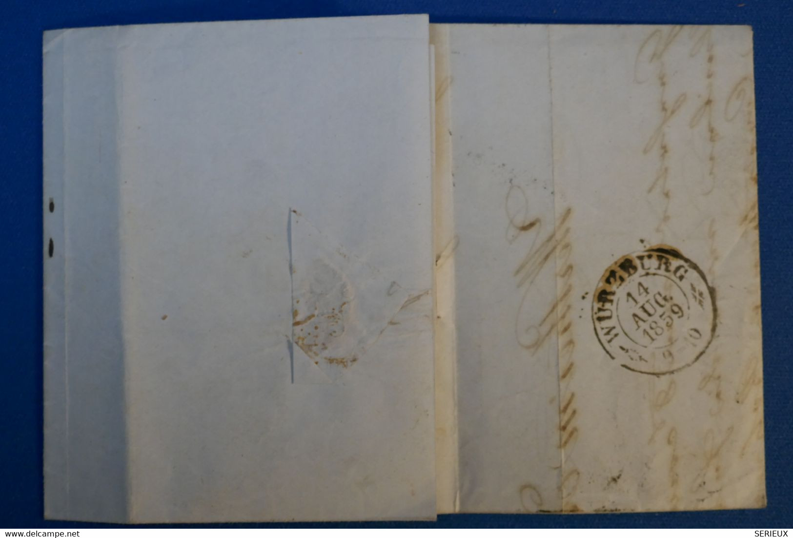 C BADEN  BELLE LETTRE SIGNEE1859 PETIT BUREAU WERTHEIM  POUR WURZBURG ALLEMAGNE+ AFRANCHISSEMENT INTERESSANT - Covers & Documents