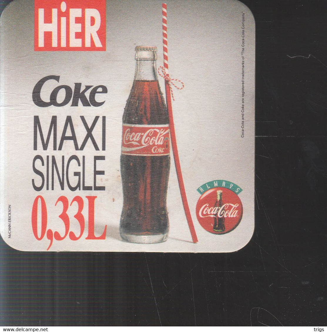 Coca Cola - Sottobicchieri Di Birra