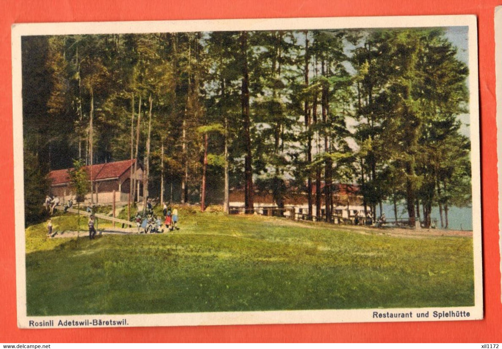 ZHB-18  Rosinli Adetswil Bäretswil Restaurant U. Spielhütte.  Gelaufen 1943 Mit Pax Hominibus Briefmarke. Oetiker Verlag - Bäretswil