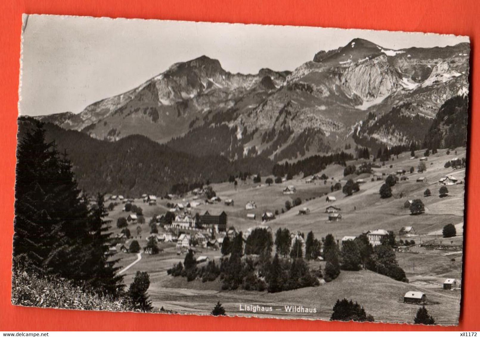 ZHB-19  Lisighaus Wildhaus Toggenburg. Gelaufen Wildhaus 1945. Photoglob-Wehrli 1390 - Wil