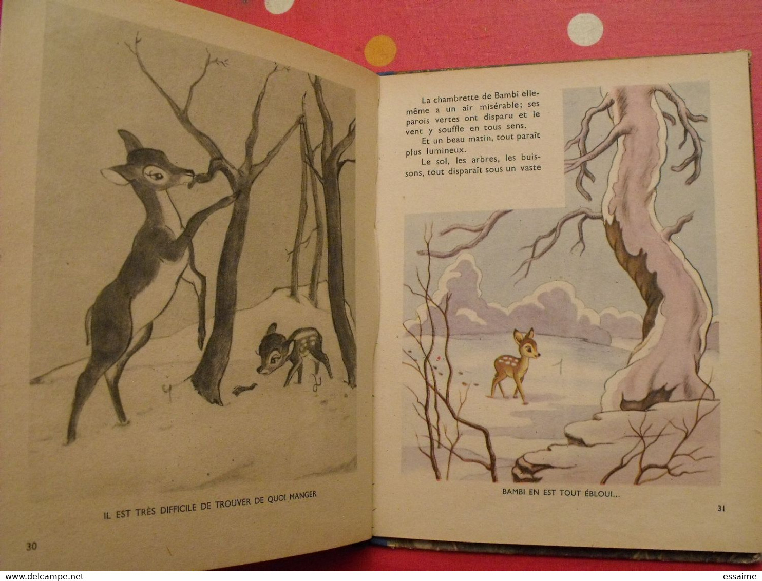 Walt Disney. Bambi d'après Félix Salten. Hachette 1948