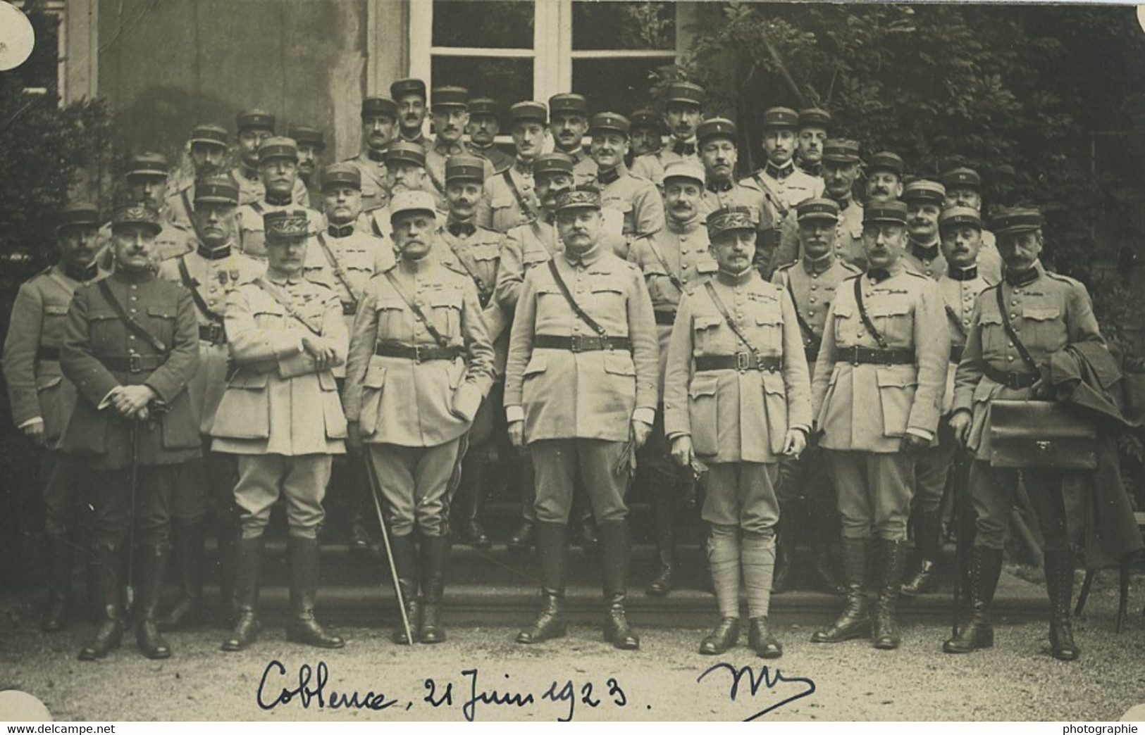 Allemagne Coblence Etat Major De L'Armée Du Rhin Ancienne Photo 1923 - Guerra, Militari