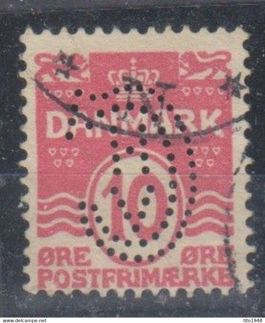Dänemark, 1912, Mi 64, Mit Seltenem Perfin, Perforé, Siehe Scans! - Abarten Und Kuriositäten