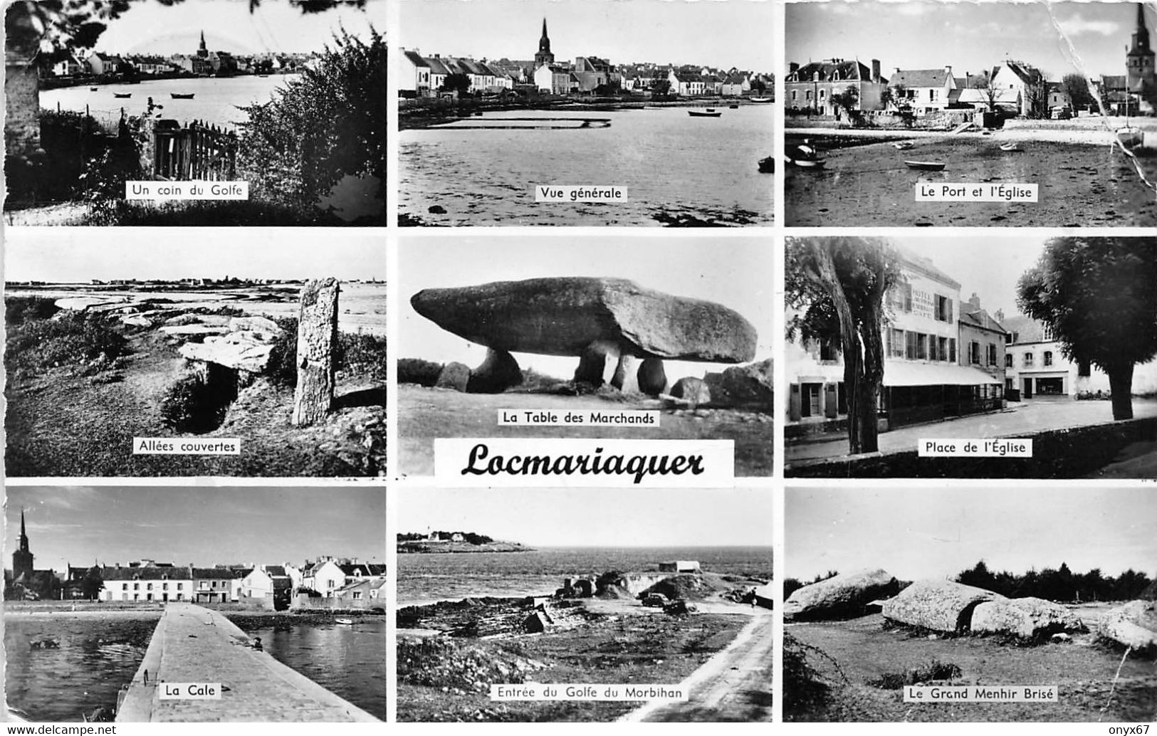 LOCMARIAQUER-Quiberon-56-Morbihan- Multi-Vues Editions Gaby Cachet Auray Entrepôt 1958 - Locmariaquer