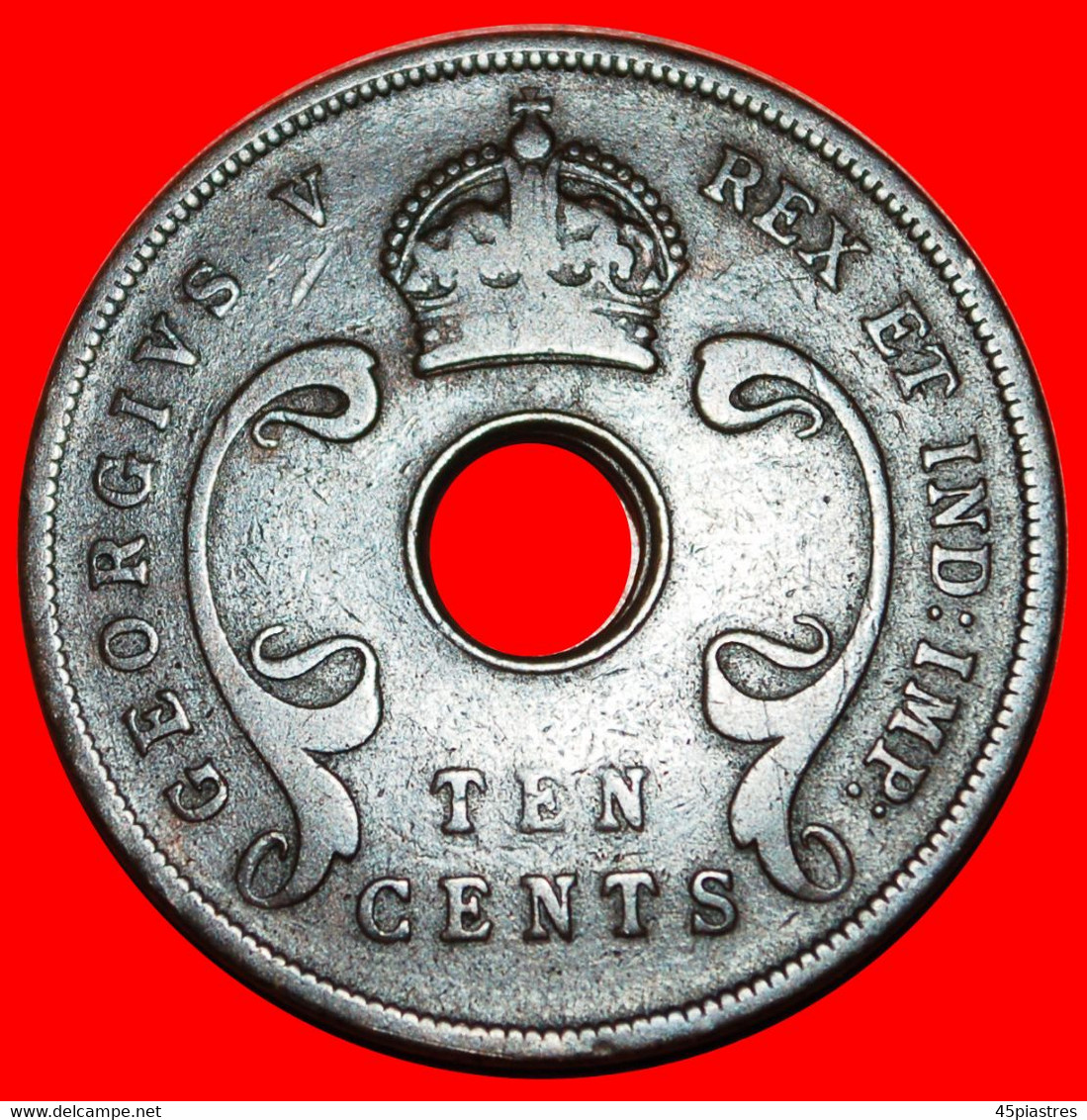 • GREAT BRITAIN (1921-1936): EAST AFRICA ★ 10 CENTS 1924! George V (1911-1936) LOW START★ NO RESERVE! - British Colony