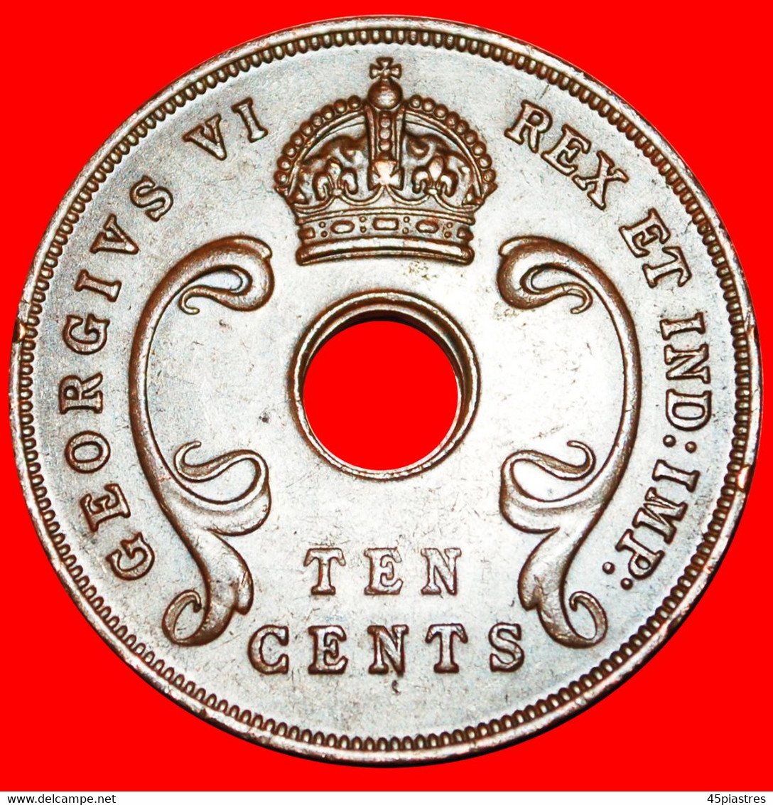 • GREAT BRITAIN (1937-1945): EAST AFRICA ★ 10 CENTS 1942! WARTIME (1939-1945) LOW START★ NO RESERVE! - British Colony