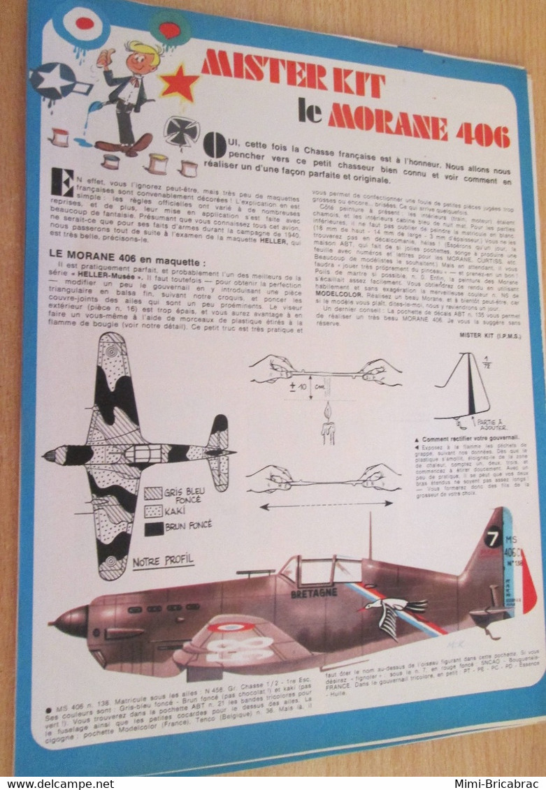 SPI920 Page De SPIROU Années 70 / MISTER KIT Présente LE MORANE 406 1/72e - Aviones