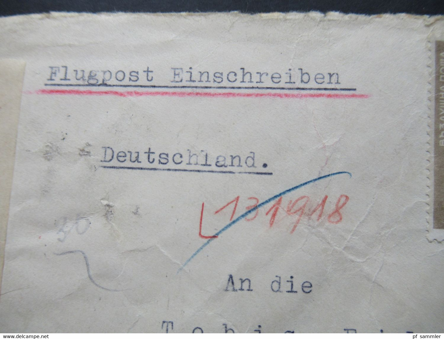 Bulgarien 1941 Luftpost Nr. 382 Flugzeuge Und Landschaften MiF OKW Zensur / Mehrfachzensur Einschreiben Sofia - Brieven En Documenten