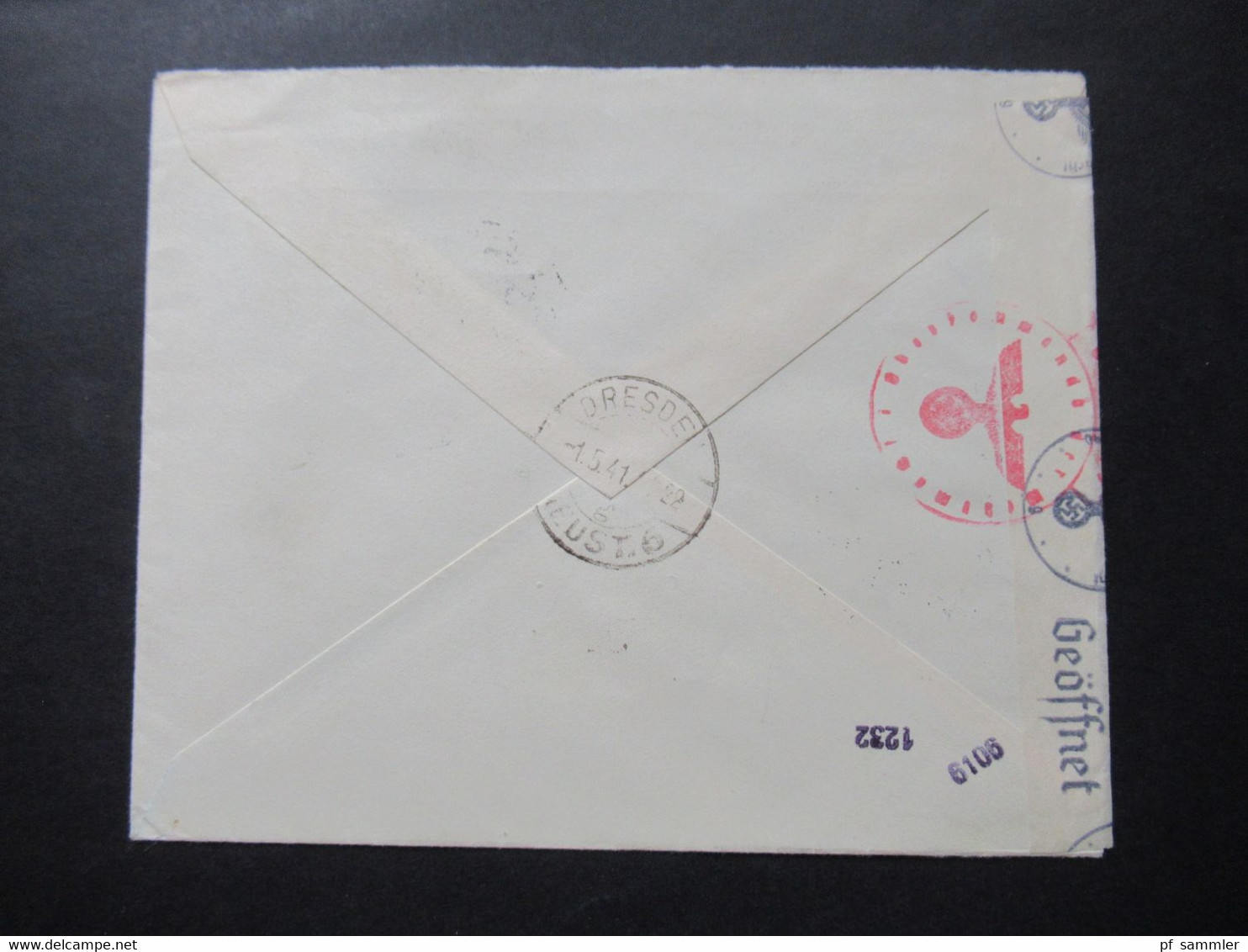 Bulgarien 1941 Brieftaube Nr. 237 Luftpost OKW Zensur / Mehrfachzensur Einschreiben Gabrovo Zensurstempel L77516