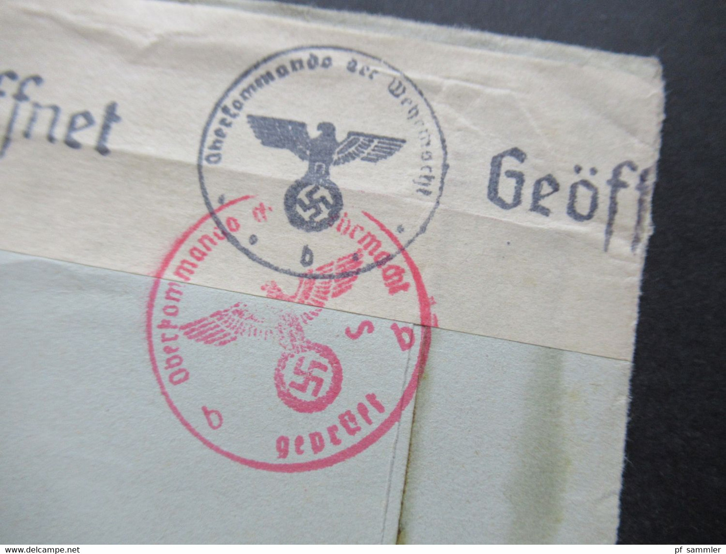 Schweden 1941 Zensurbeleg / Mehrfachzensur OKW Zensurstreifen Geöffnet / Geprüft Boras LBR - Cartas & Documentos