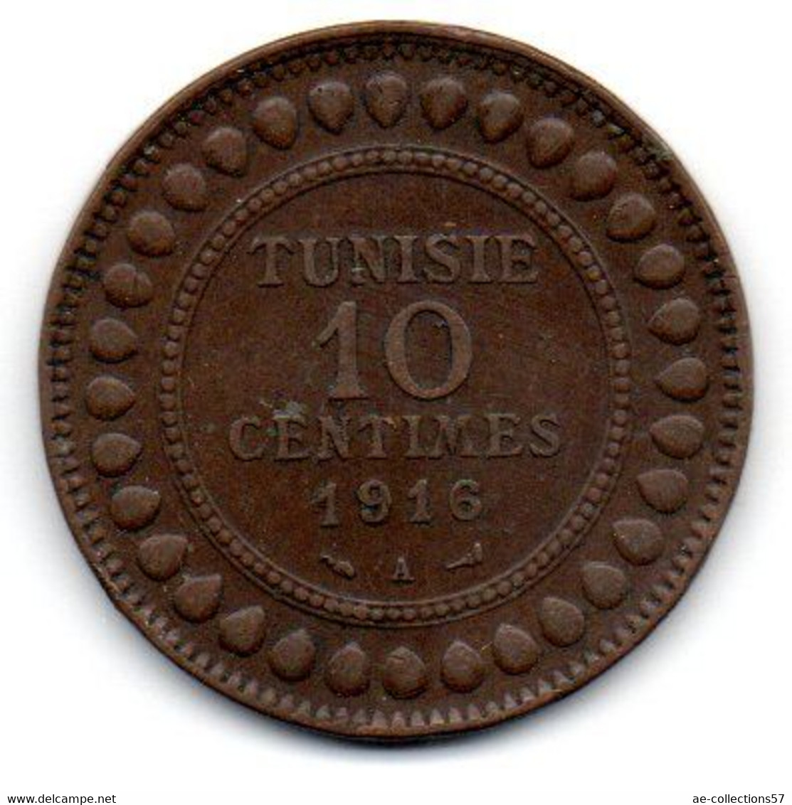 Tunisie -  10 Centimes 1916 A - TTB - Tunesië