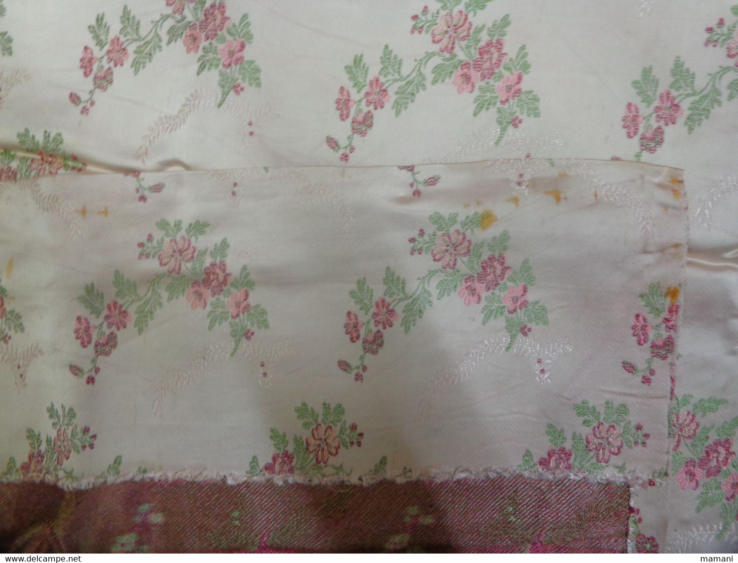 Piece De Tissu Rideau Vintage 59 X 240 - Other & Unclassified