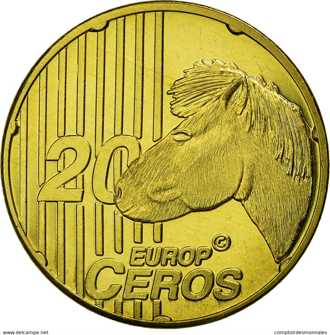 Iceland, Fantasy Euro Patterns, 20 Euro Cent, 2004, SPL, Laiton - Pruebas Privadas