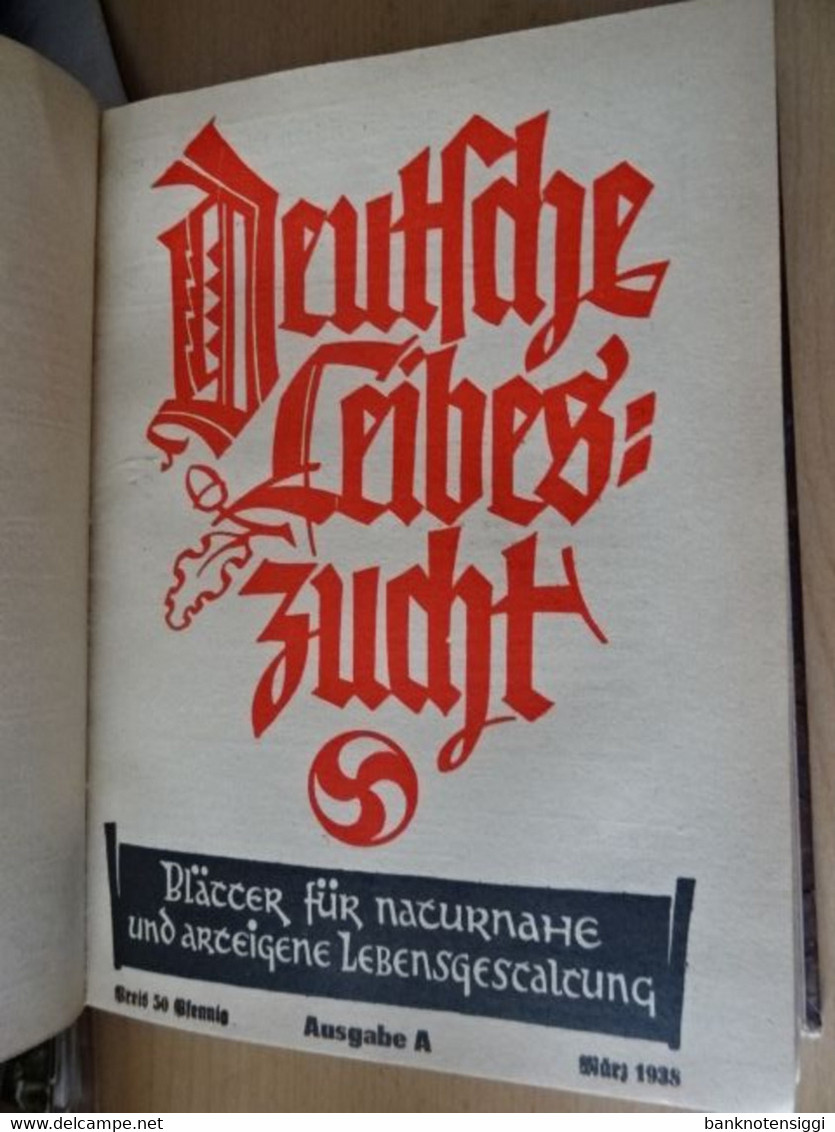 Monatszeitschrift "Deutshe Leibeszucht" Als Buch Gebunden. Januar -Dezember 1938 - Sports