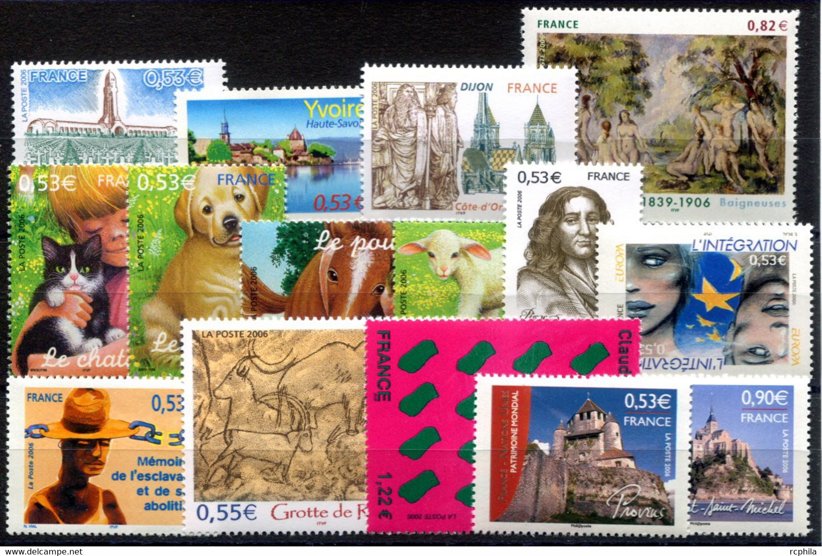 RC 19680 FRANCE 2006 LOT DE TIMBRES A LA FACIALE NEUFS ** - Nuevos