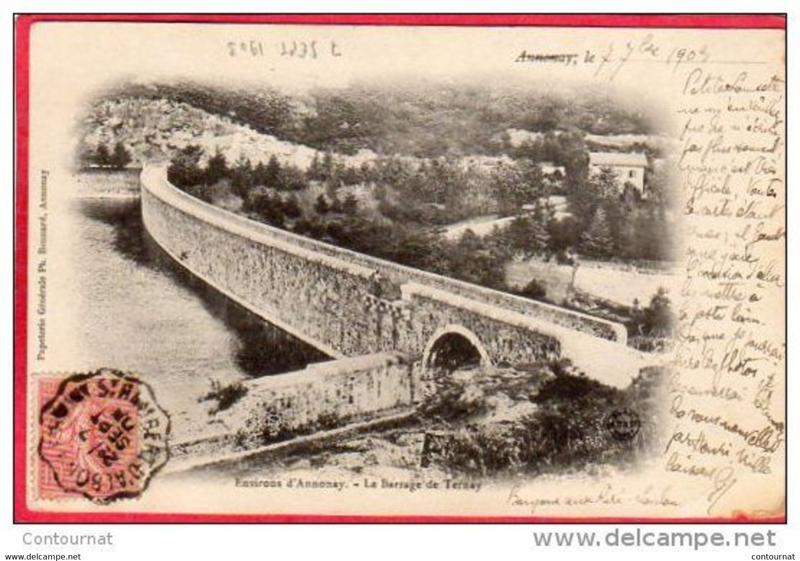 CPA 07 ANNONAY Le Barrage Du TERNAY ( Dos Ligné 1903 - Annonay