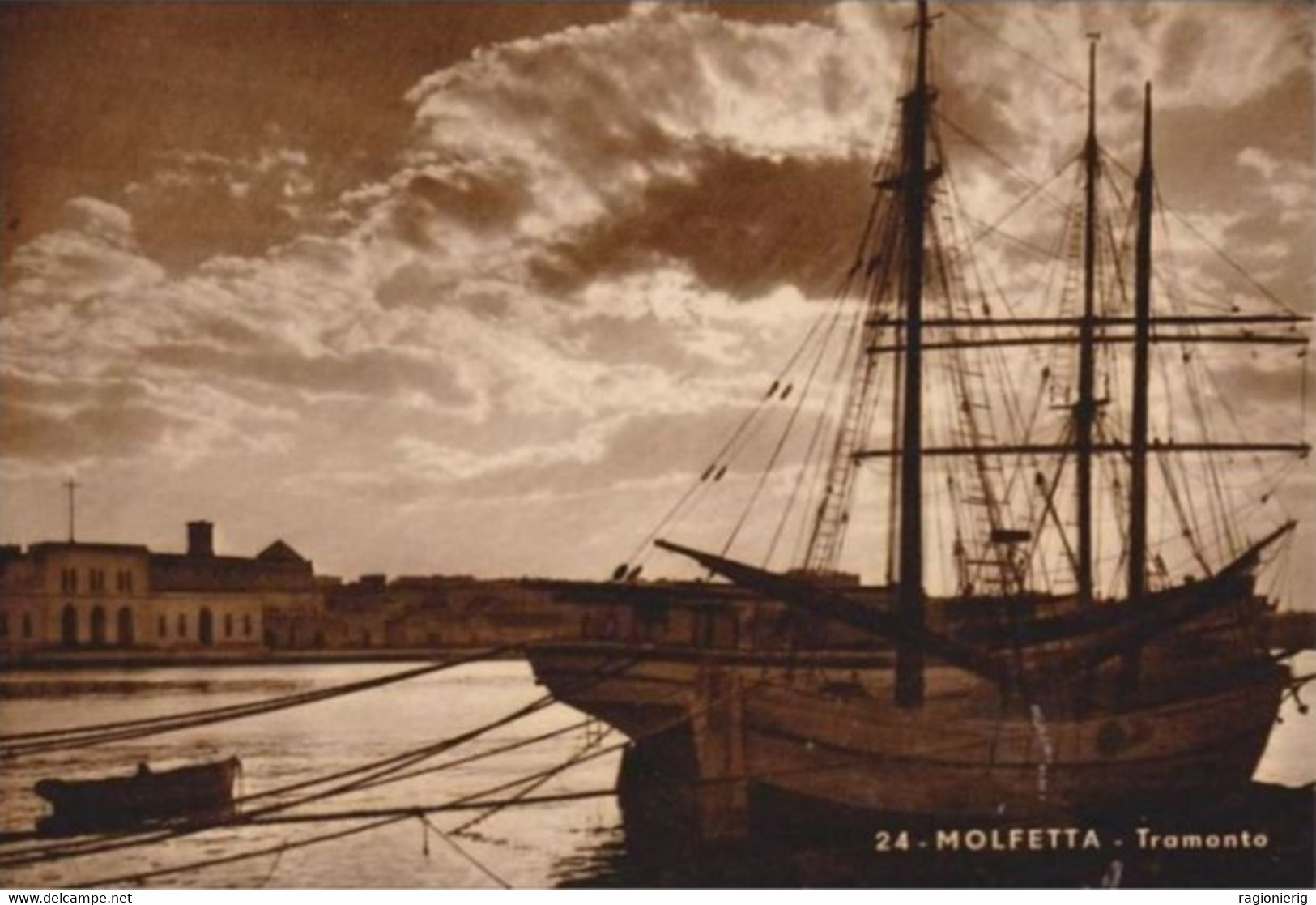 BARI - Molfetta - IL Porto Con Veliero Al Tramonto - Molfetta