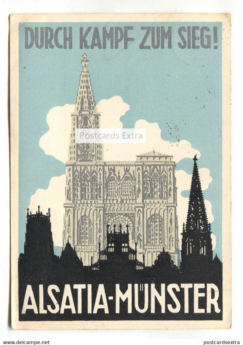 Alsatia-Münster - Durch Kampf Zum Sieg! - Old Germany Postcard - Munster