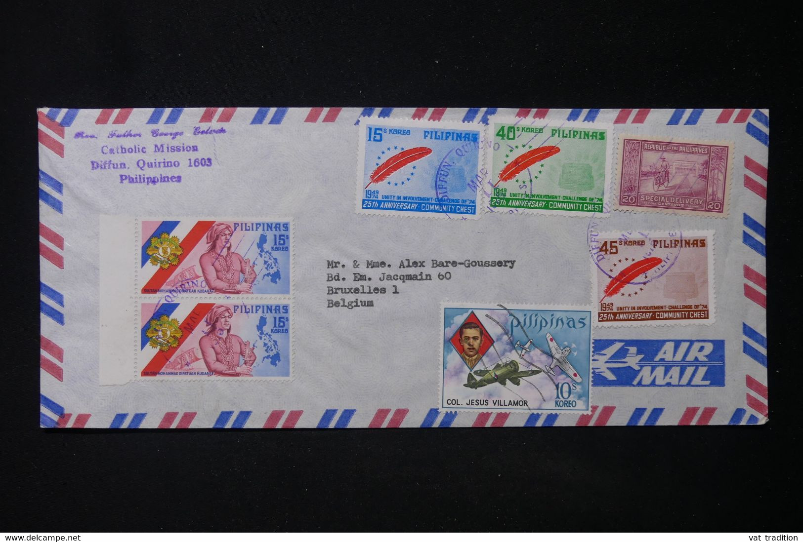 PHILIPPINES - Enveloppe De Diffun Pour La Belgique En 1975 - L 84508 - Philippines