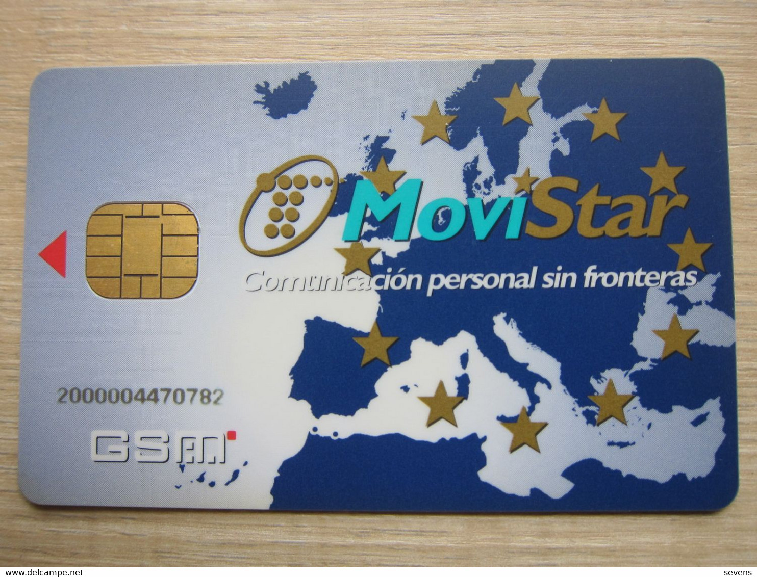 MoviStar Map Of West Europe,fixed Chip,backside With Philips And Moreno Double Logo - Telefonica