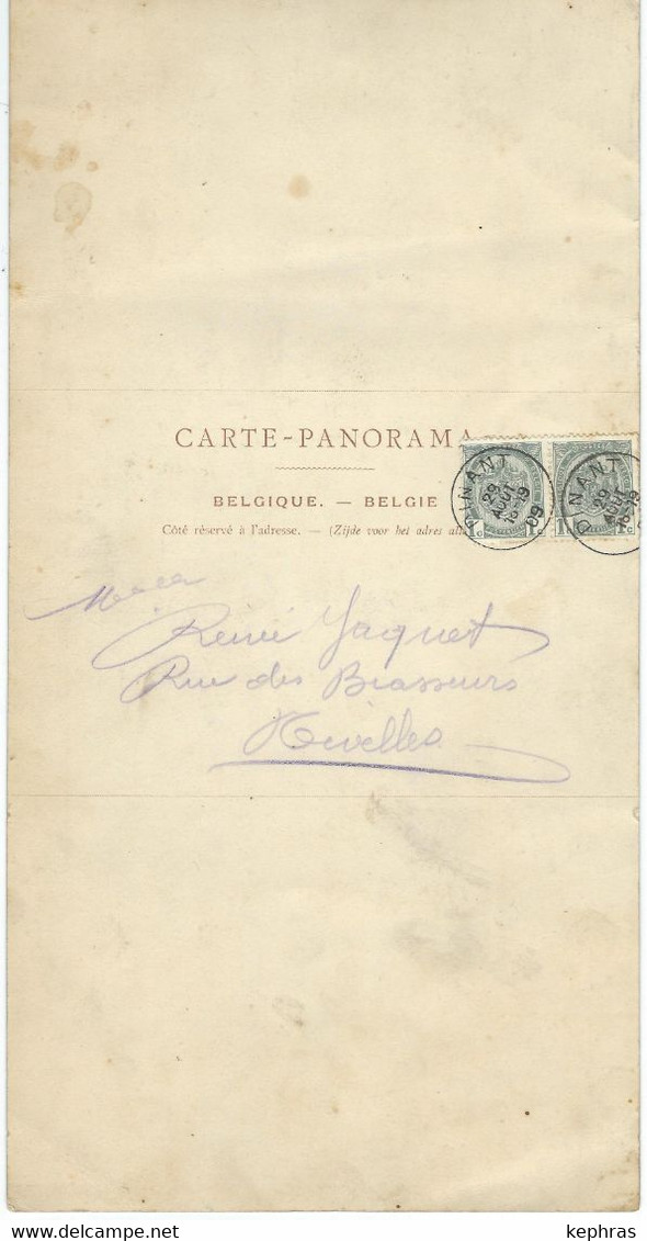 DINANT : Panorama - TRES RARE CPA GEANTE - Dimensions 28 / 14.5 Cm - Cachet De La Poste 1909 - Dinant