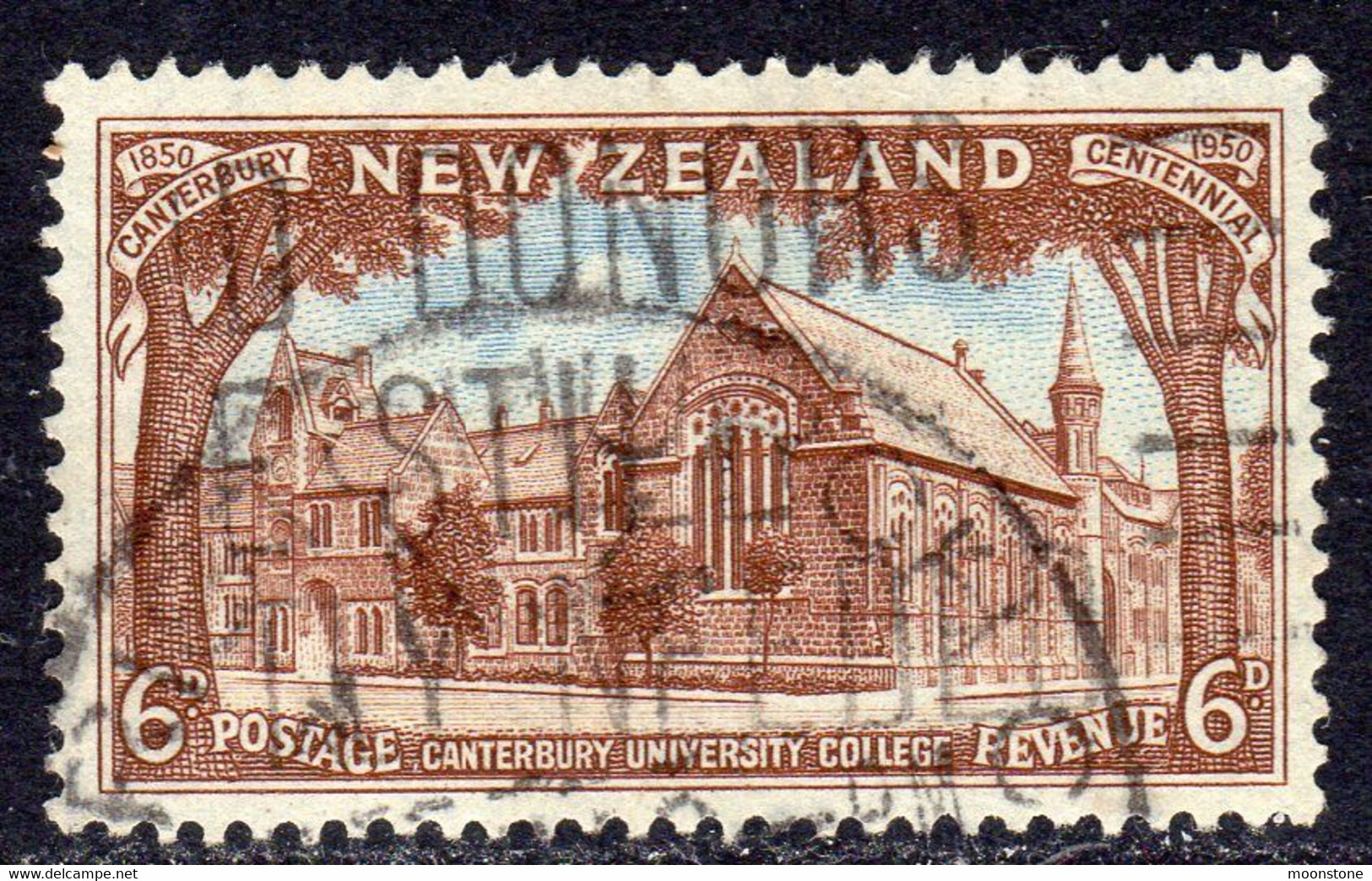 New Zealand 1950 Centennial Of Canterbury 6d Value, Used, SG 706 - Oblitérés