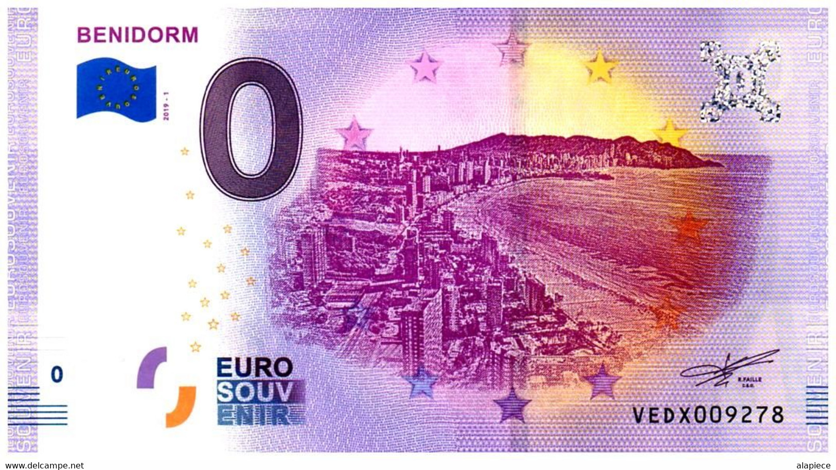 Billet Touristique - 0 Euro - Espagne - Benidorm - (2019-1) - Privatentwürfe
