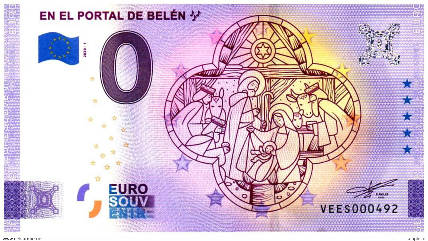 Billet Touristique - 0 Euro - Espagne - En El Portal De Belén - (2020-1) - Essais Privés / Non-officiels